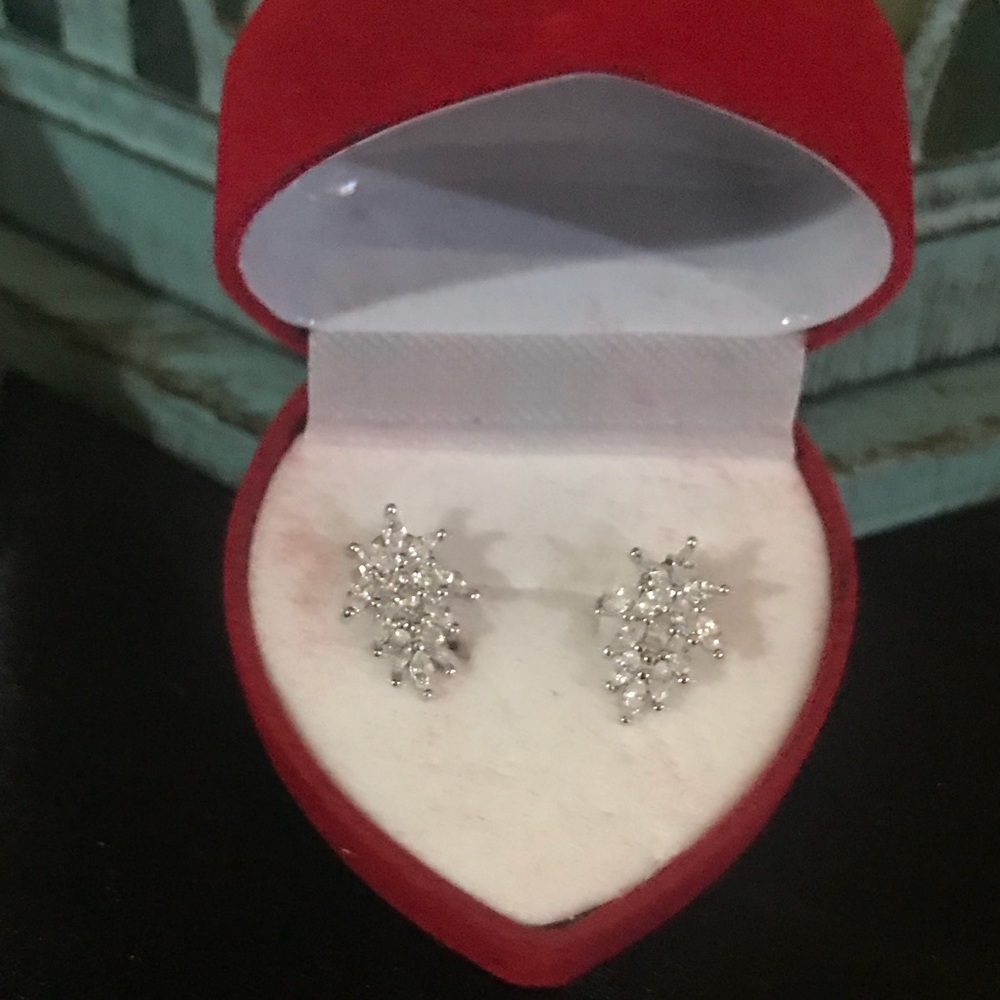 Sterling silver rhinestone earrings
